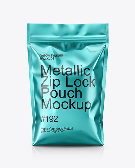 Metallized Zip Lock Stand-up Pouch Mockup