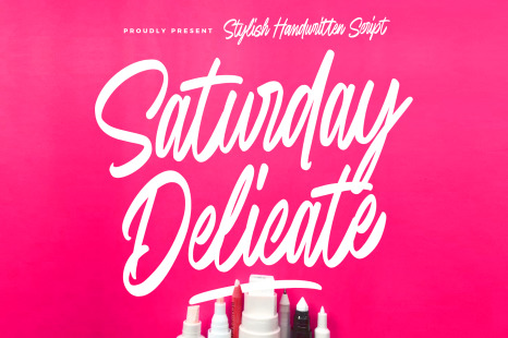 Saturday Delicate stylish handwritten script