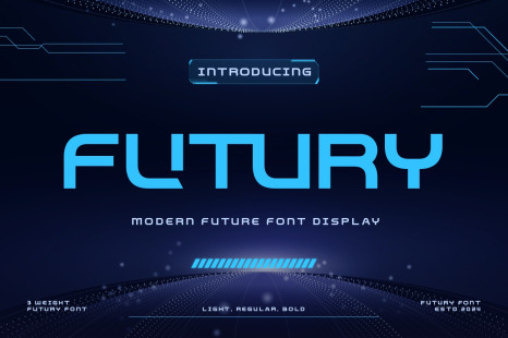Futury - Modern Futuristic Display Font