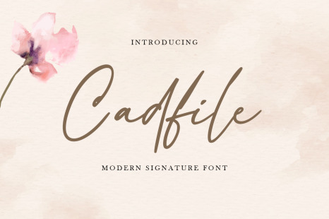 Cadfile - Modern Signature Font