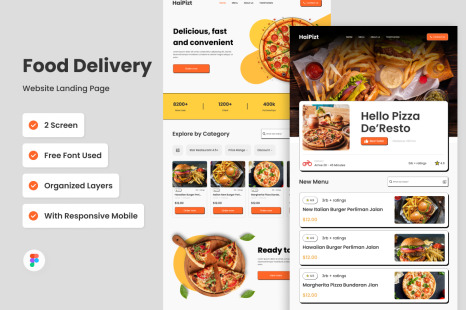 HaiPizt - Food Delivery Landing Page