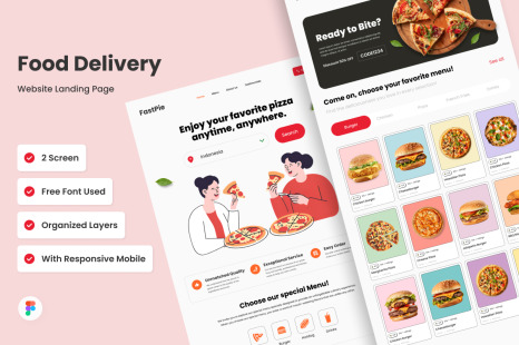 FastPie - Food Delivery Landing Page