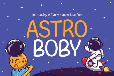 Astro Boby - Kids Aero Space Quirkiy Unique font