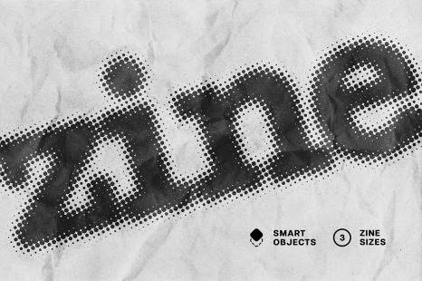 Halftone Zine Text Effect