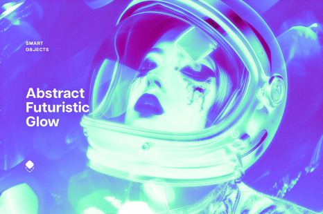 Abstract Futuristic Glow Photo Effect