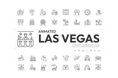 Animated Las Vegas Icons