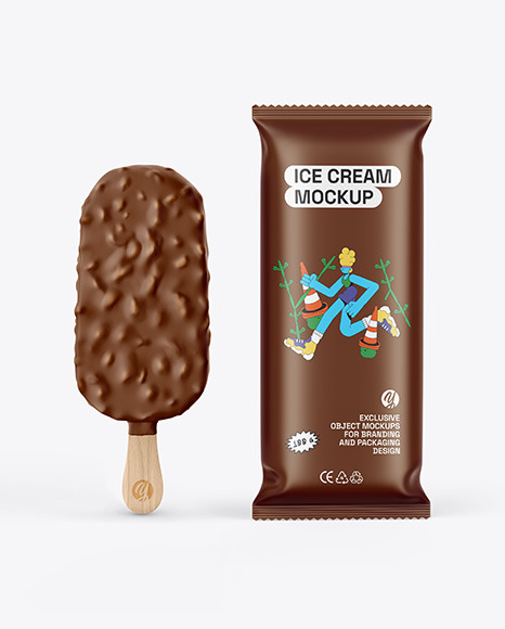Matte Flow Pack W/ Ice Cream Mockup
