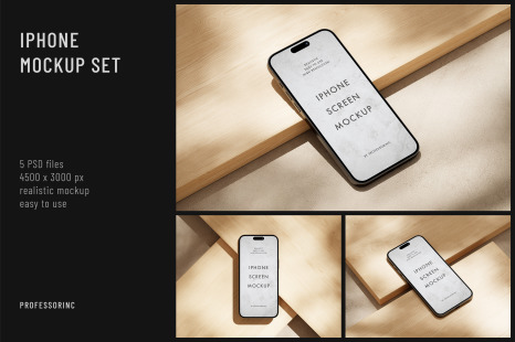 iPhone 15 Pro Mockup Set