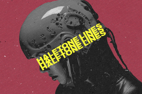 Retro Halftone Lines Photo Effect