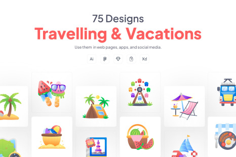 Travelling and Vacations Icons