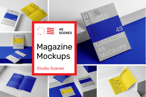 Magazine Mockups - Studio Scenes