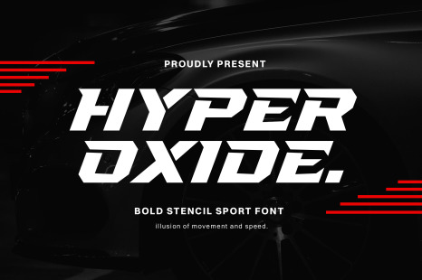 Hyper Oxide - Bold Stencil Sport Font