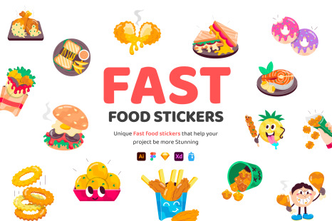 Fast Food Stickers