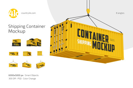 Shipping Container Mockup Set