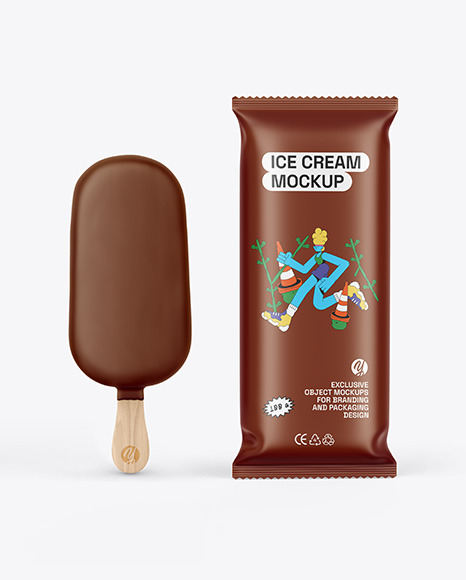 Matte Flow Pack W/ Ice Cream Mockup