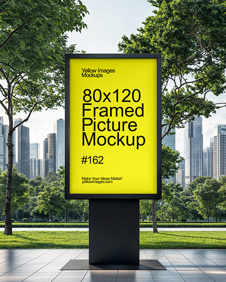 Advertising Street Poster Stand Mockup