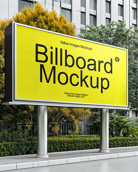 Billboard on the City Street Mockup