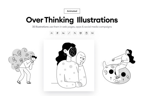 Animated Overthinking Illustrations