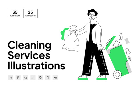 Cleaning Service Illustrations