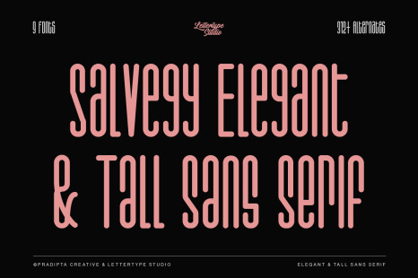 Salvegy Elegant &amp; Tall Sans Serif