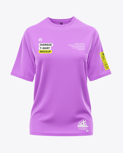 Women&#039;s Short Sleeve Oversize T-Shirt Mockup