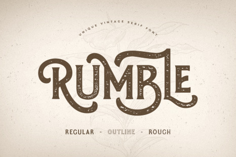 Rumble - Unique Vintage Serif Font
