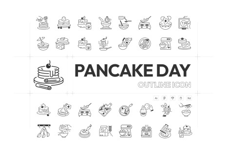 Linear Pancake Icons