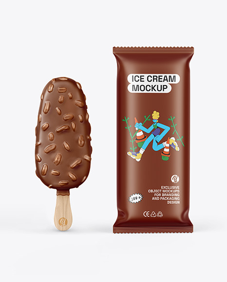 Matte Flow Pack W/ Ice Cream Mockup