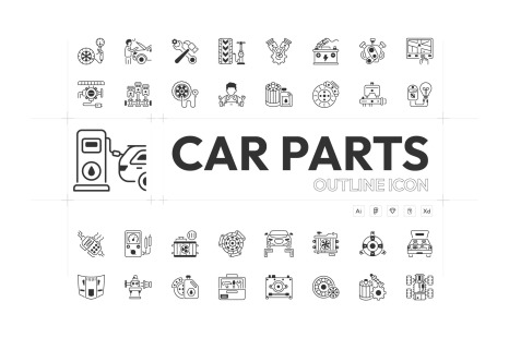 Car Mechanic Icon Collection