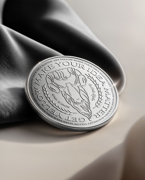 Silver Coin Mockup