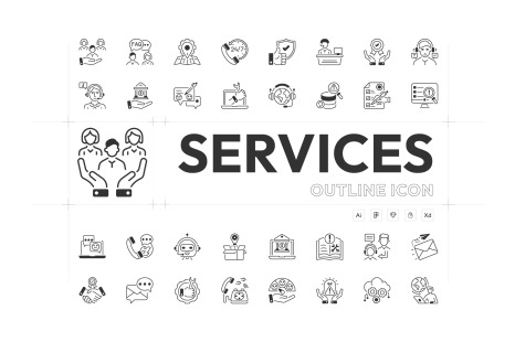 Support and Service Icon Set