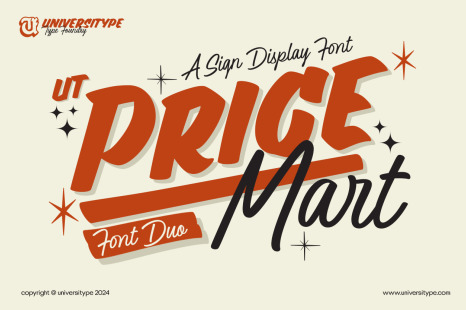 UT Pricemart Font Duo - A Sign Display Font