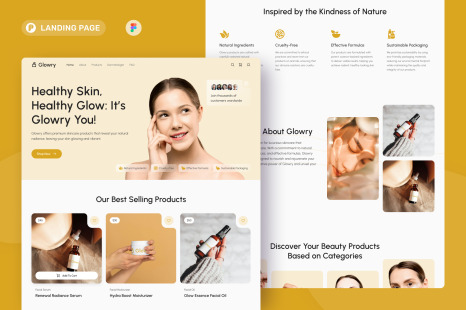 Glowry - Skincare Landing Page