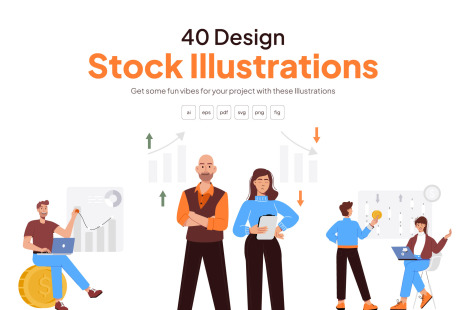 Stock and Finance Illustration Set