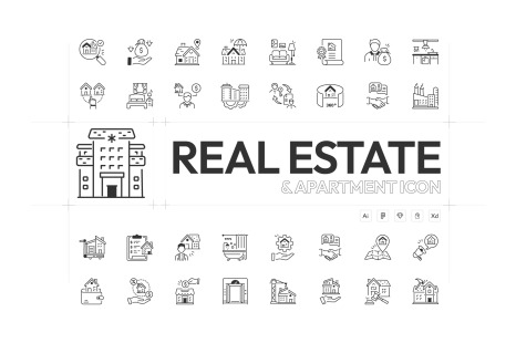 Real Estate and Apartment Icons