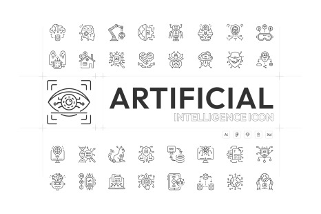 Artificial Intelligence Icon Set