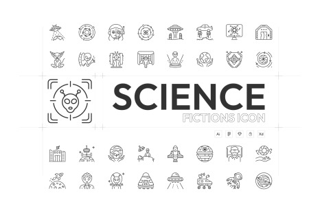 Sci Fi Icons Art Collection