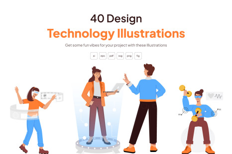 Technology Illustration Set