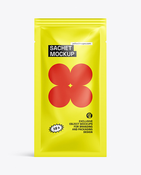 Glossy Sachet Mockup