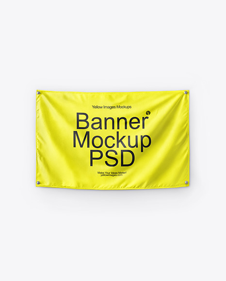 Textile Fabric Banner Mockup