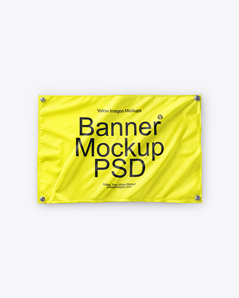 Textile Fabric Banner Mockup