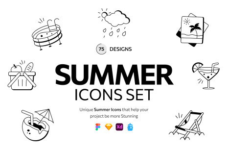 Summer and Beach Doodles Set