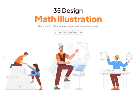 Math Vector Illustration Set