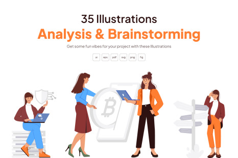 Analysis Vector Illustration Set