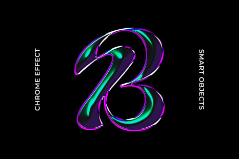 Glowing Chrome Text &amp; Logo Effect