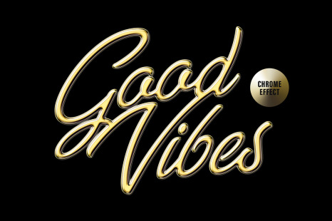 Golden Chrome Text &amp; Logo Effect