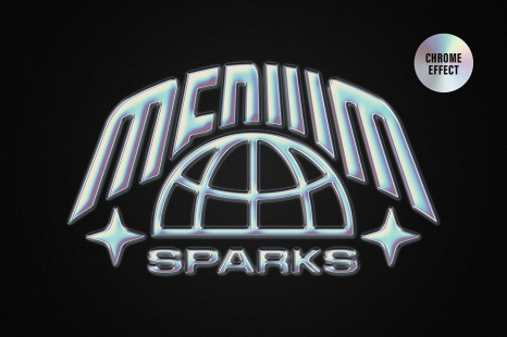 Y2K Chrome Text &amp; Logo Effect