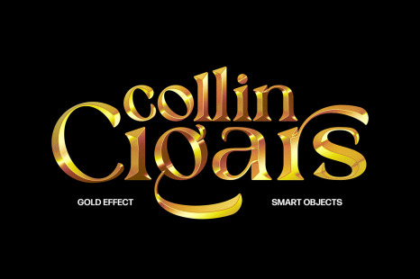 Glossy Gold Text &amp; Logo Effect