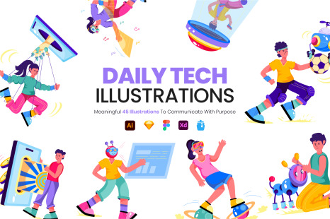 Technology Illustration Set