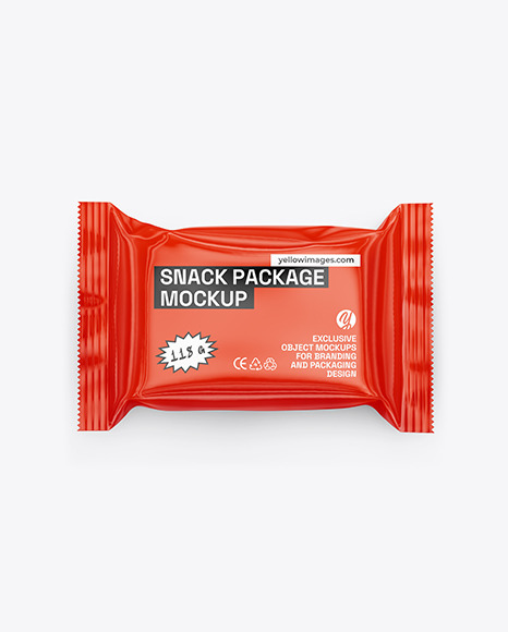 Glossy Snack Package Mockup